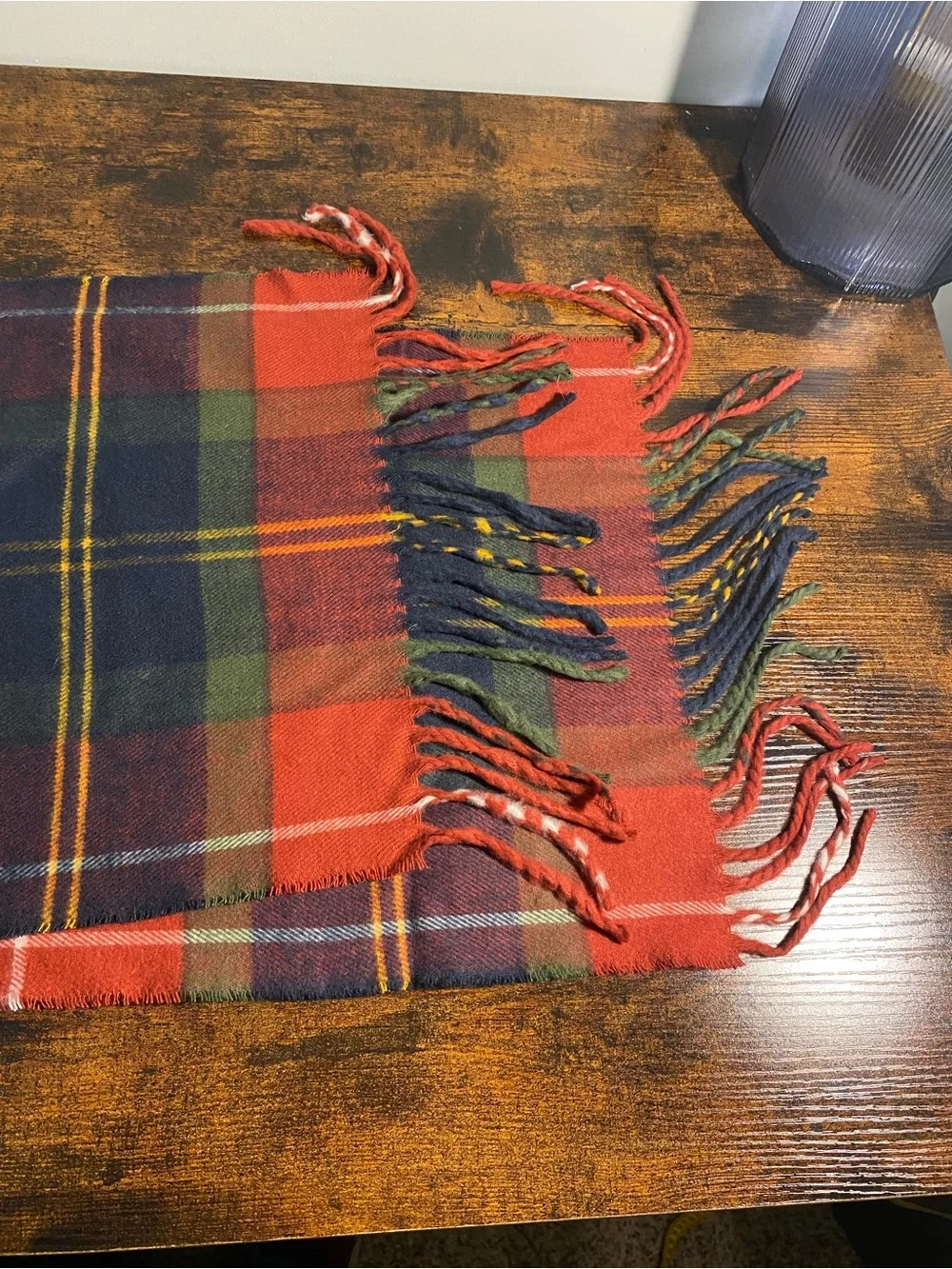 NWOT Barbour Plaid Scarf 70”x 13”